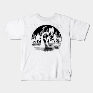 Cryptid Silhouette Kids T-Shirt